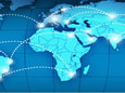 International shipping map
